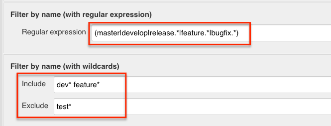 Multibranch Pipeline filter examples