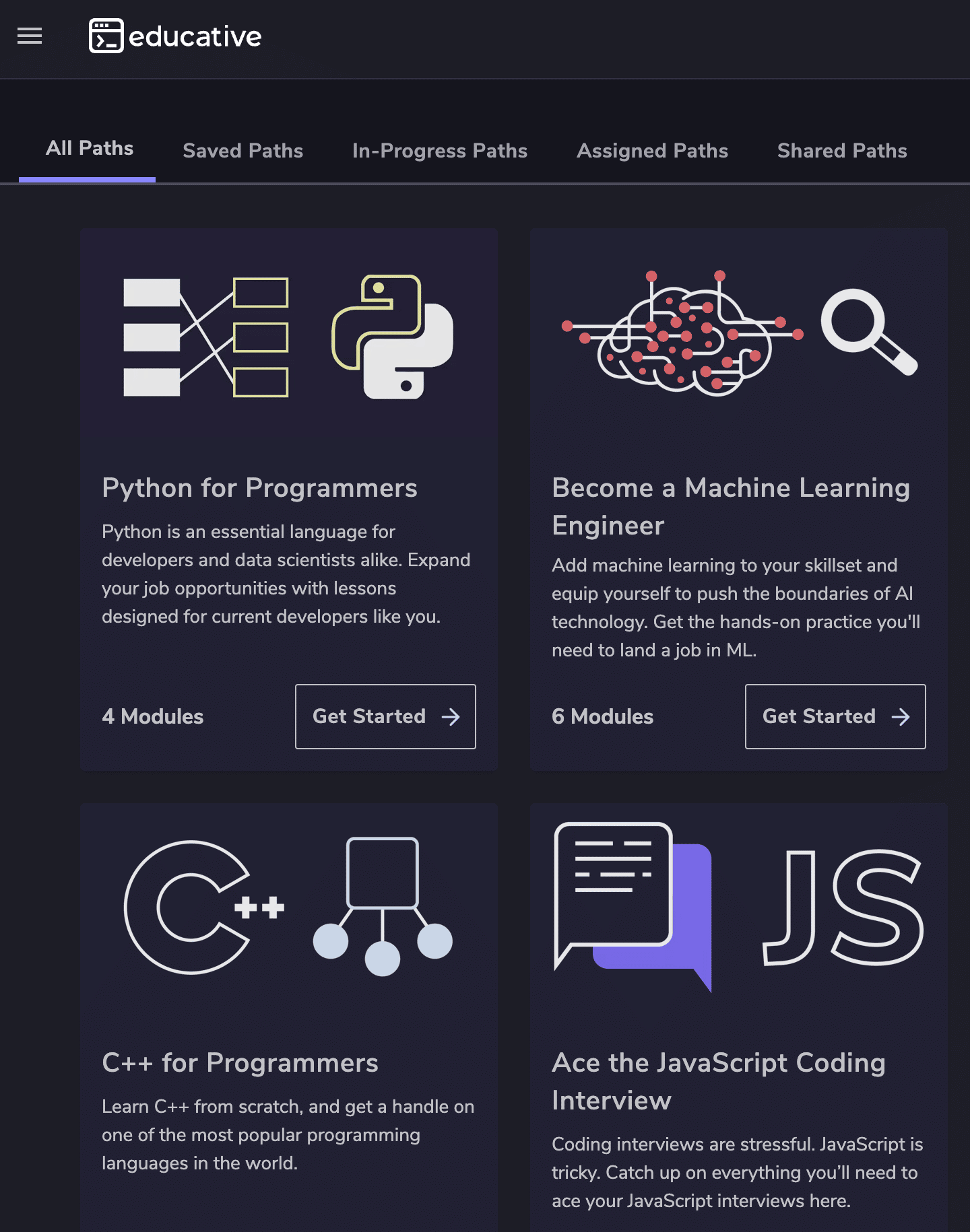 educative.io programming courses