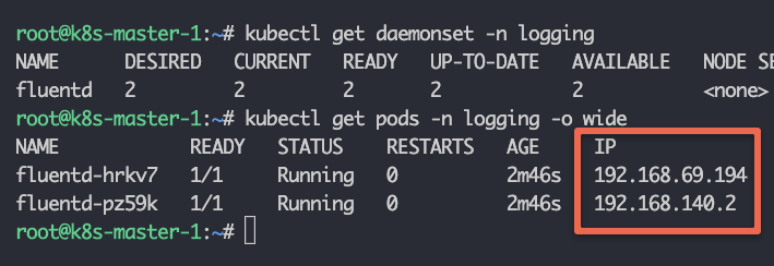 Listing Kubernetes daemonset pods