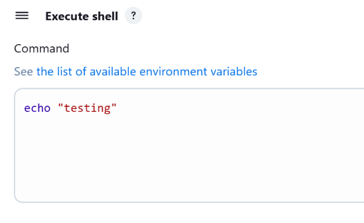 Jenkins execute shell