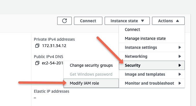 Modify Instance IAM Role