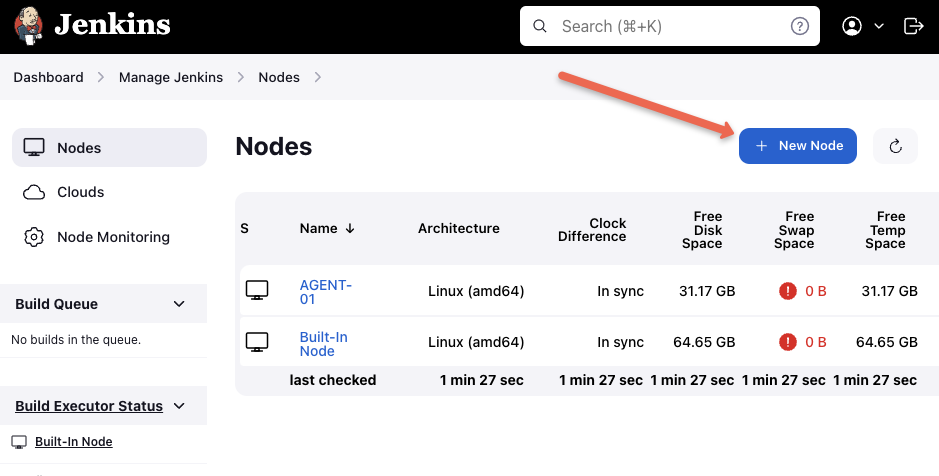 Jenkins new node option