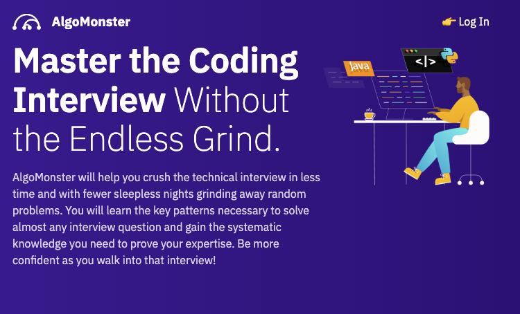 Algomonster conding interview learning and practice.