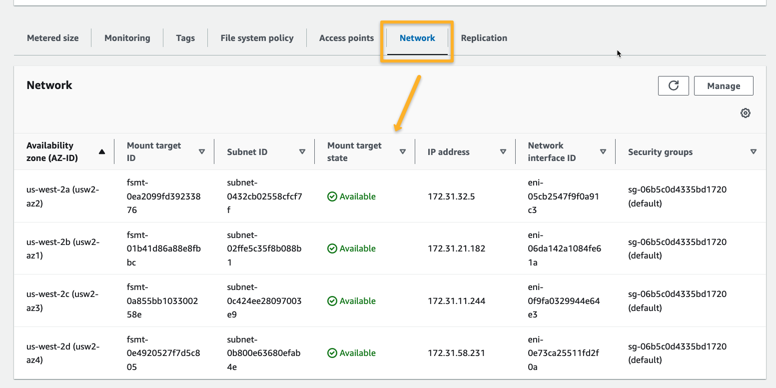 source account efs mount points.