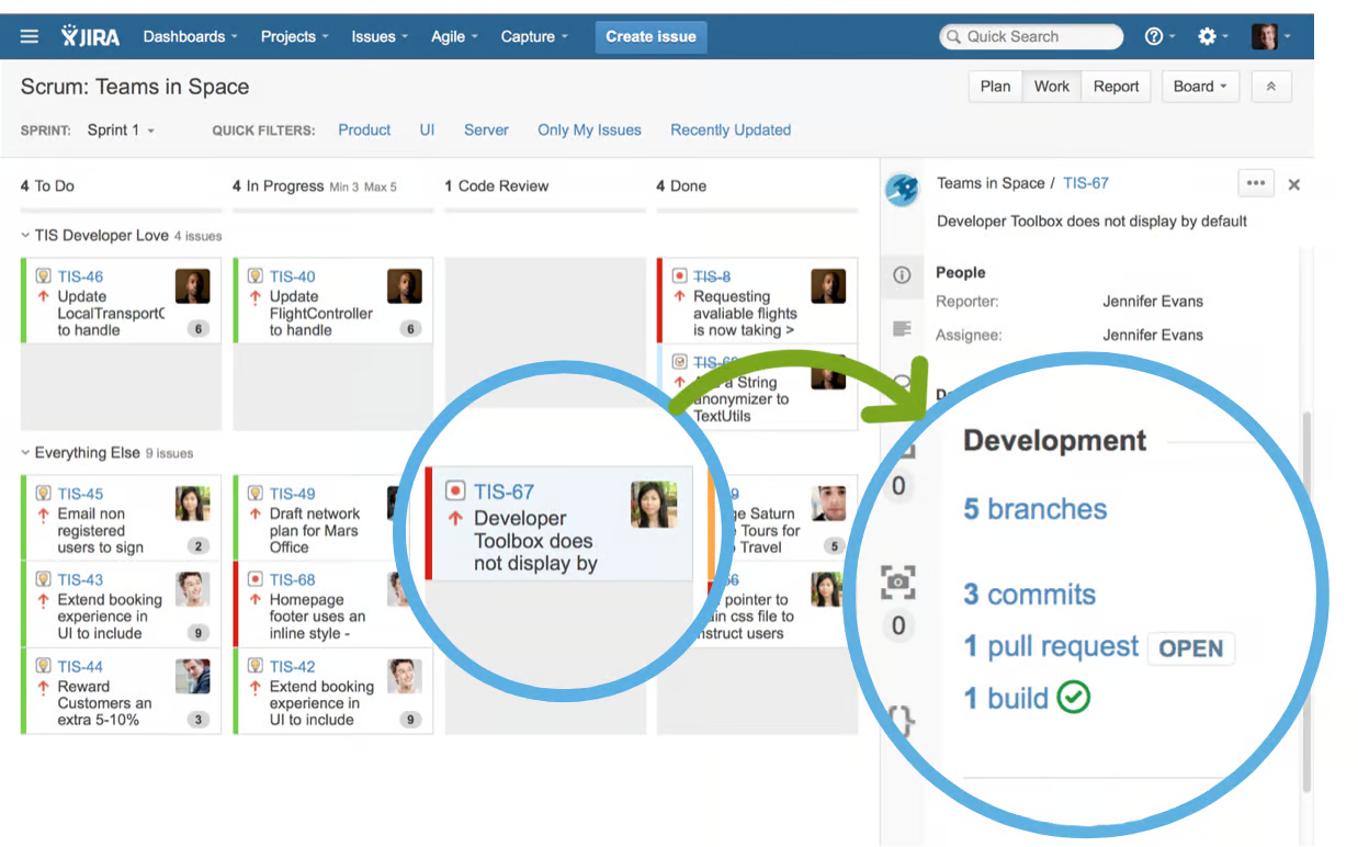 Git Jira integration for commit tracking