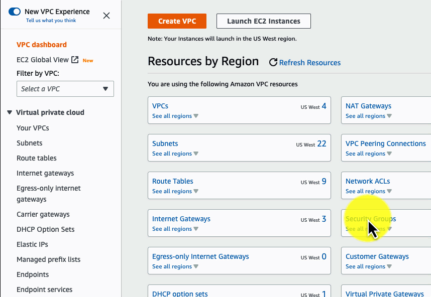 get VPC and Subnet ID from AWS management console