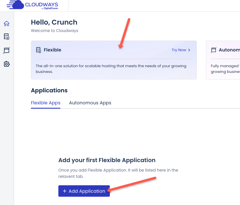 Cloudways Flexible Application Launch Wizard
