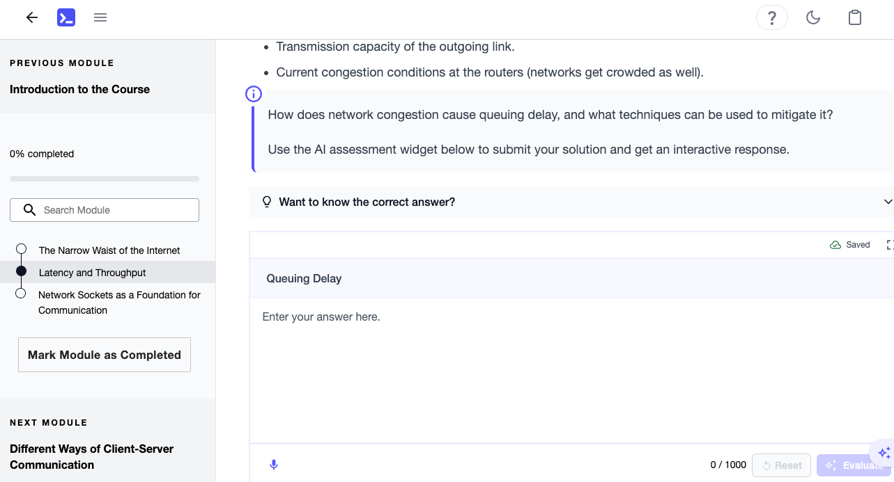 interview question in interview preparation section