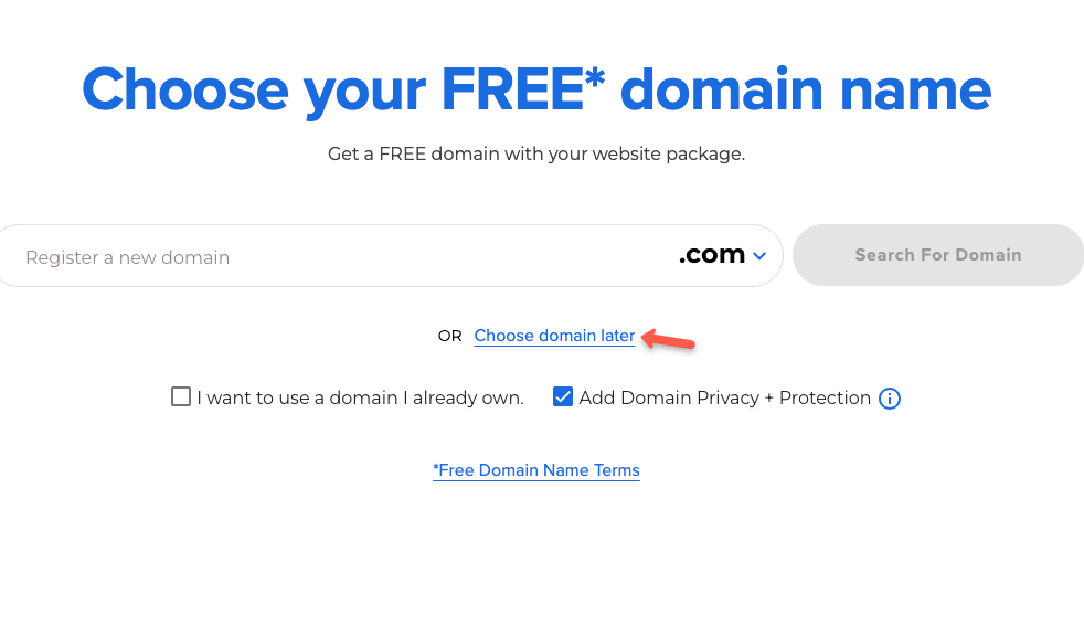 Choose the domain