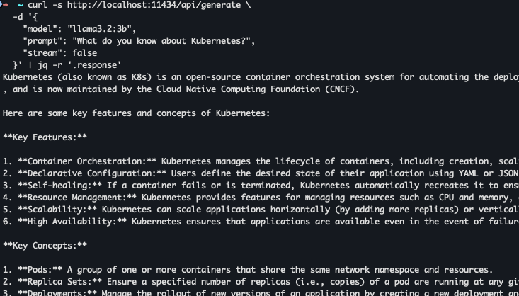 query output give my the llm model