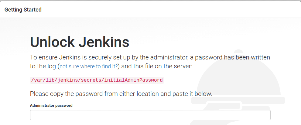 jenkins unlock admin password on Ubuntu