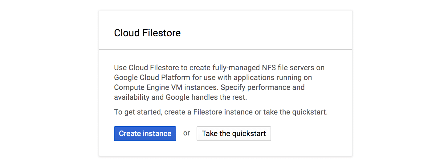 create NFS on google cloud