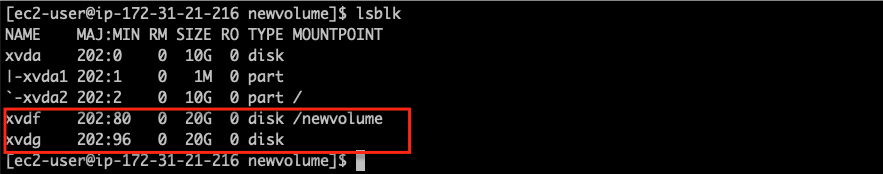 Multiple EBS volumes on ec2 instance