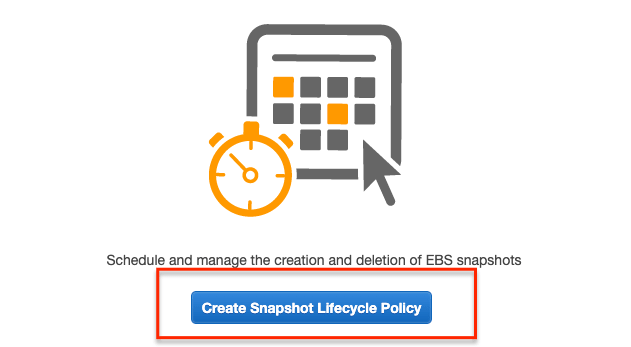 life cycle policy creation for ebs snapshot automation.