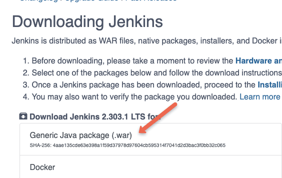Jenkins war file download for Ubuntu