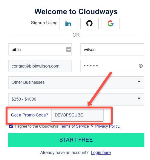 cloudways coupon validation.
