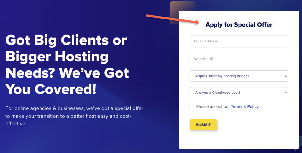 Cloudways  promo code for Agencies & Businesses 