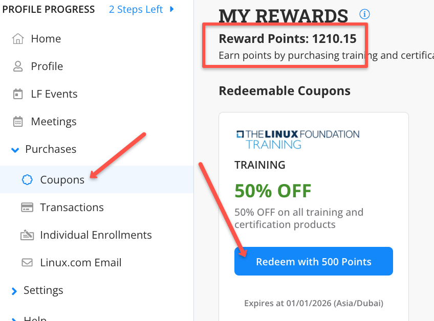 50% OF CKA Discount using reward points. 