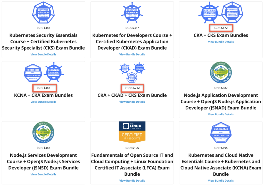 Linux Foundation certification bundle offer