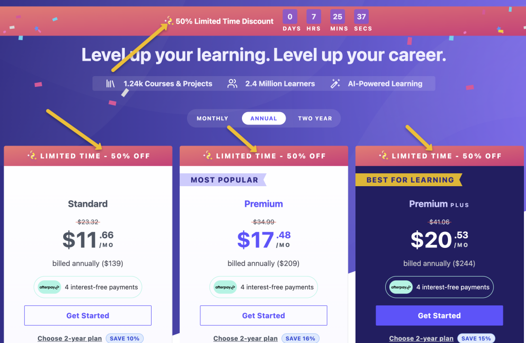 50% Off educative io limited time discount