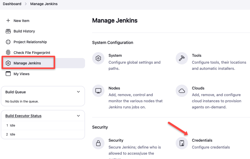 creating jenkins credentials